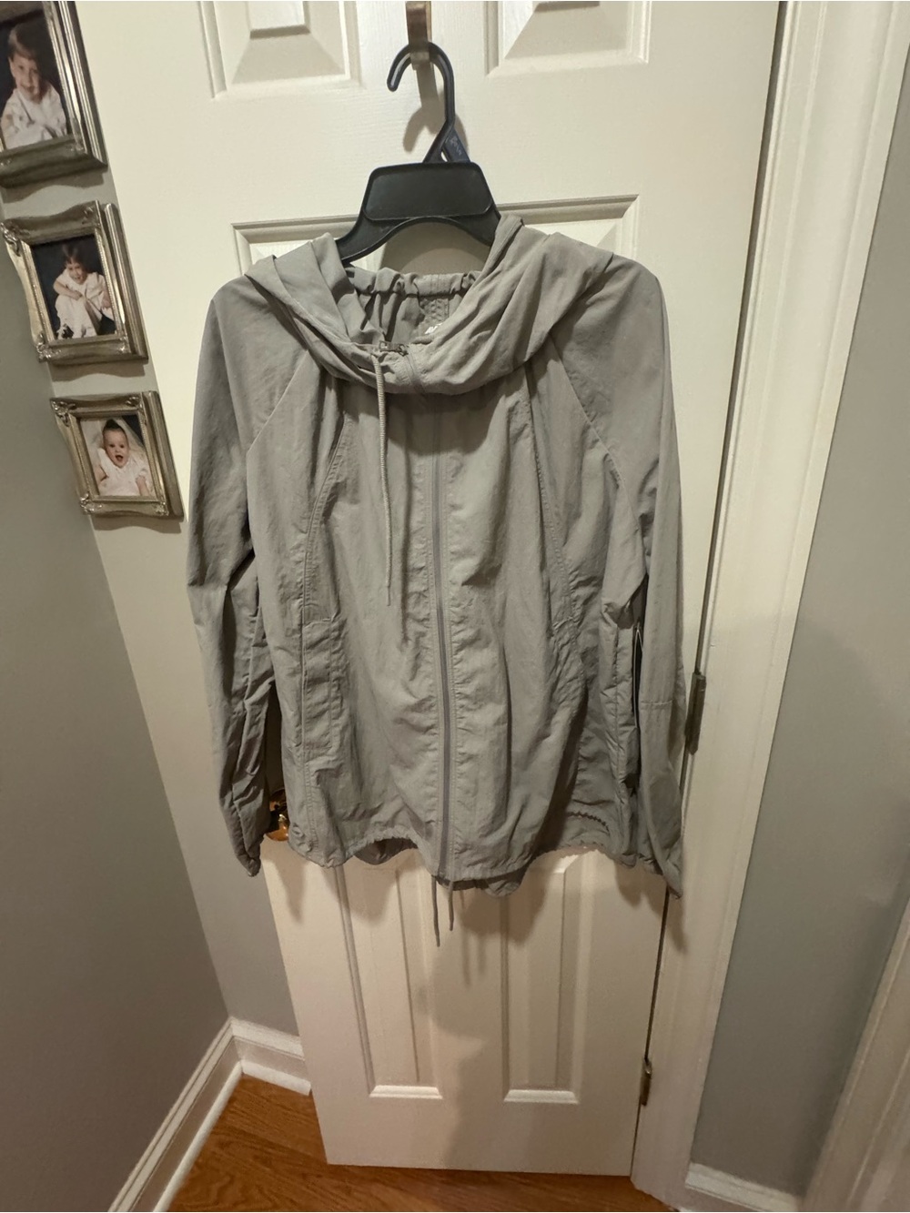 Avia Light Gray Hooded Wind/rain Jacket